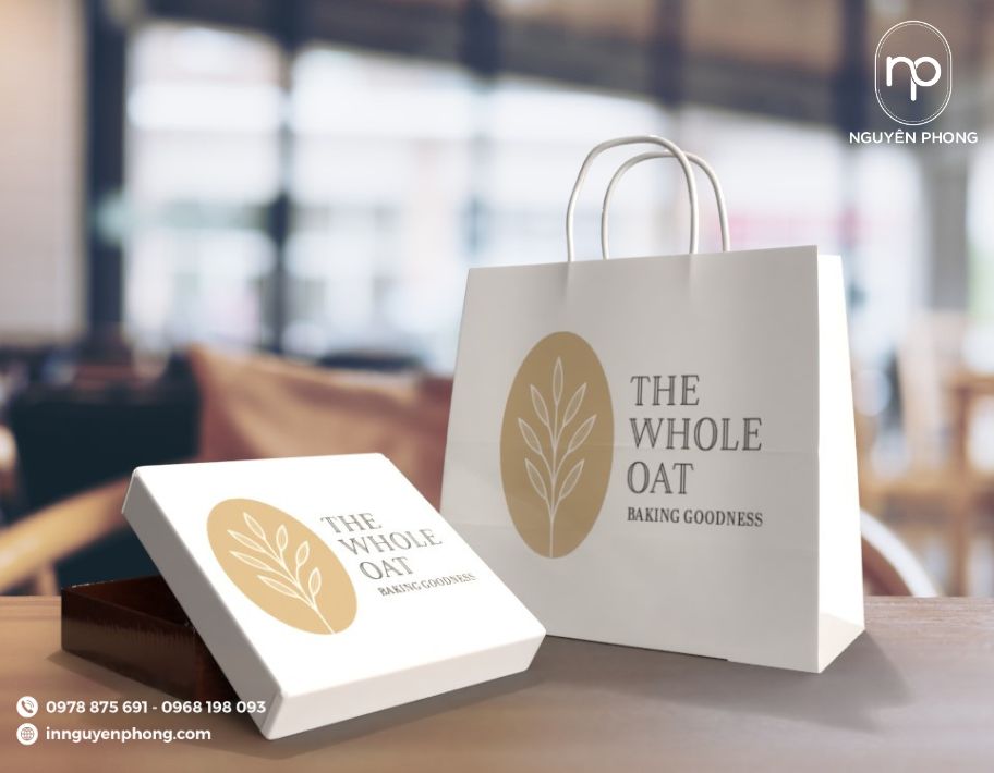 Mẫu logo ngũ cốc in túi giấy